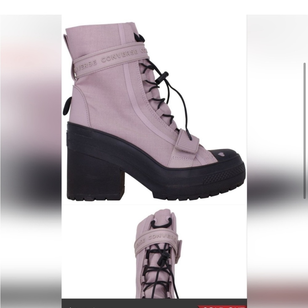Converse High-Top Wedge Sneakers - purple and Black